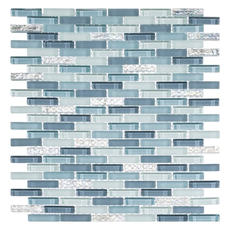 Andova Tiles Loic 0.375" x 1.625" Glass Brick Joint Mosaic Tile ANDLOI445